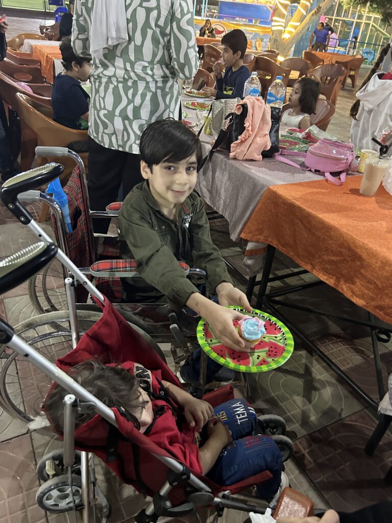 Kids enjoying cupcakes